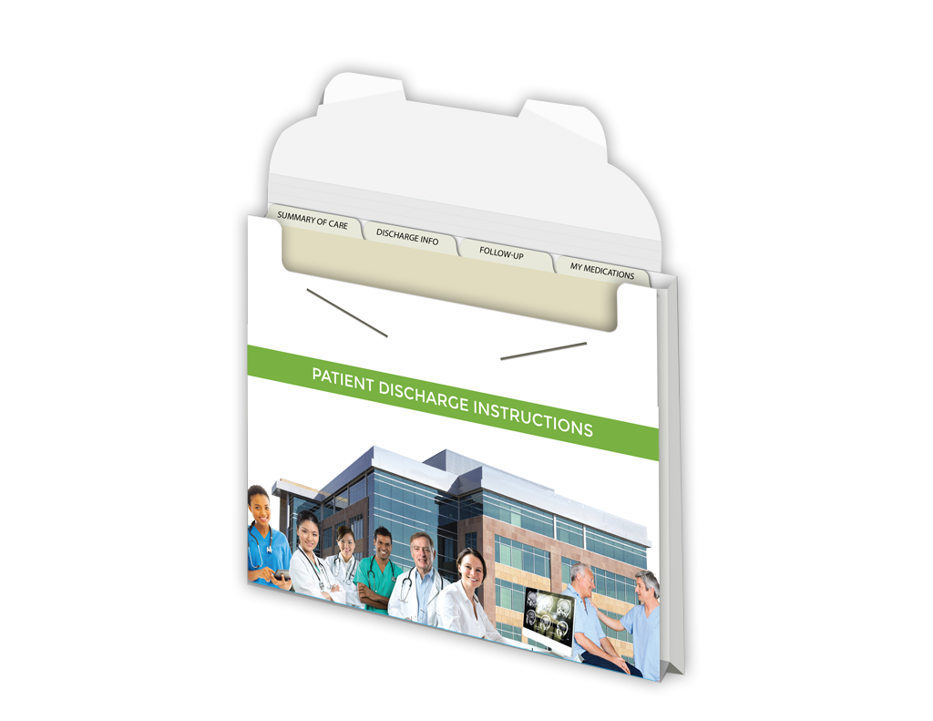 custom designed organizational dividers for patient discharge folders