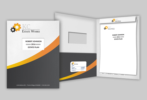 custom designed estate and trust folders for attorneys