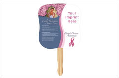 breast cancer awareness full color digital hourglass shape hand fan