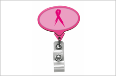 breast cancer awareness jumbo retractable badge reel
