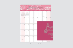 breast cancer awareness monthly pocket planner december january