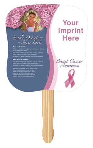 personalized breast cancer awareness pink ribbon hand fan