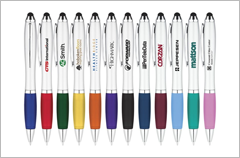 curvaceous ballpoint stylus pens