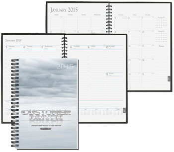 Personalized 5-x-8 glossy time manager calendar