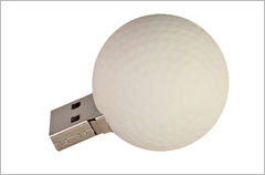 custom designed golf ball usb drives