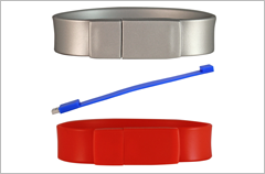 custom designed silicone wristband thick usb drives