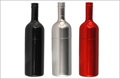 custom designed wine bottle usb drives