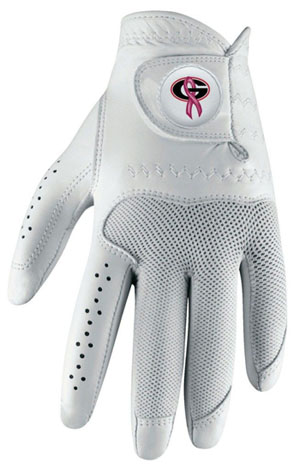 personalized breast cancer awareness pink ribbon golf glove